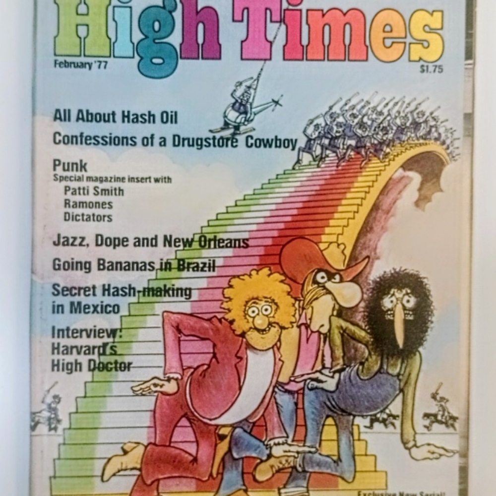 Vintage High Times Magazine Feb 1977 Issue 18 Freak Brothers Free Shipping